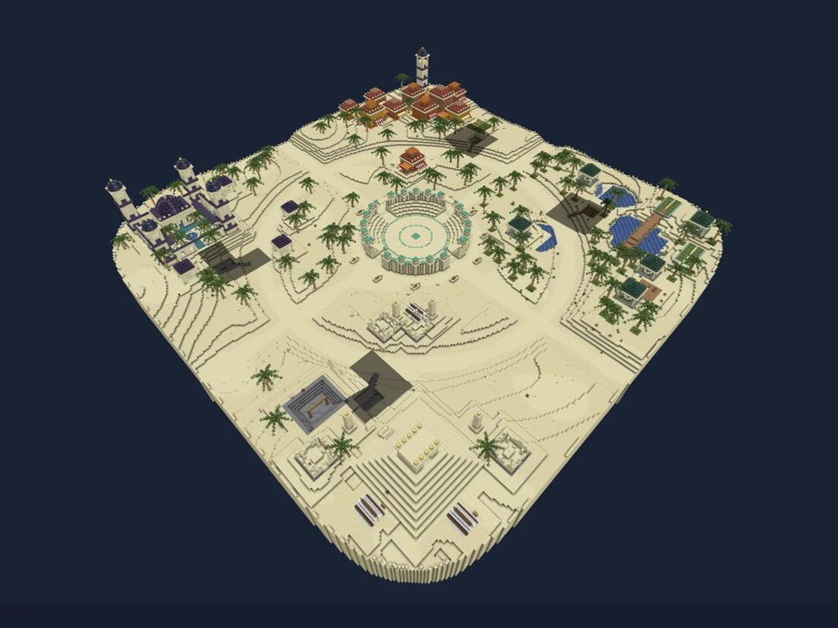 Nomad Wars map “Sunken Oasis” on Cookie Build