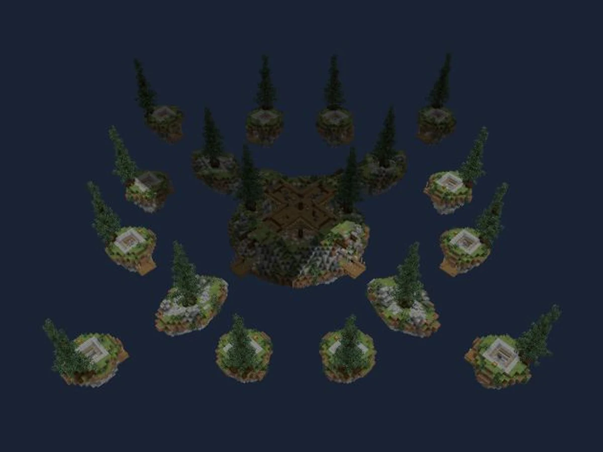SkyWars map “Sky Arena 1” on Cookie Build